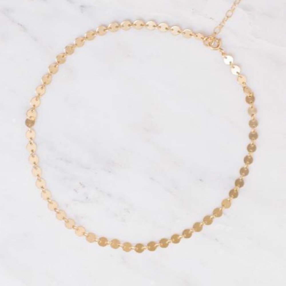 14k Gold Fill Disc Choker - Picture 6 of 7